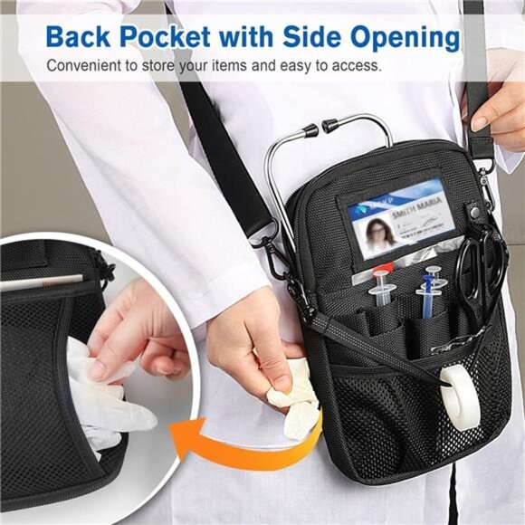 Nurse Fanny Pack with Tape Holder, SITHON Multi Compartment Medical Gear Pocket - Picture 6 of 7
